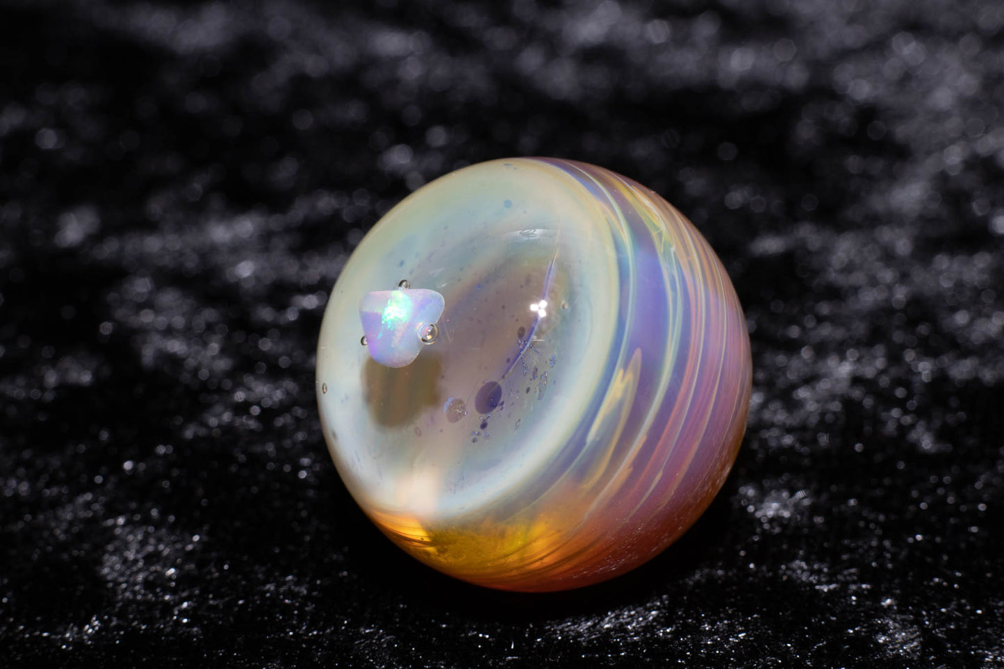 Encased Opal Glass Marble Set | 25mm Glass Marbles | Handblown Borosilicate Glass | Collectible Functional Glass