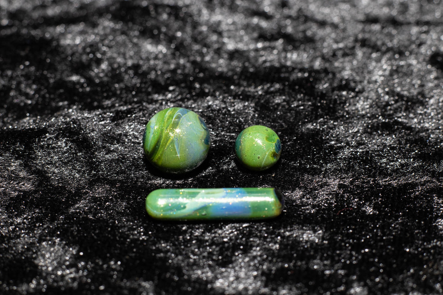 Encased Opal Glass Marble Set | 25mm Glass Marbles | Handblown Borosilicate Glass | Collectible Functional Glass