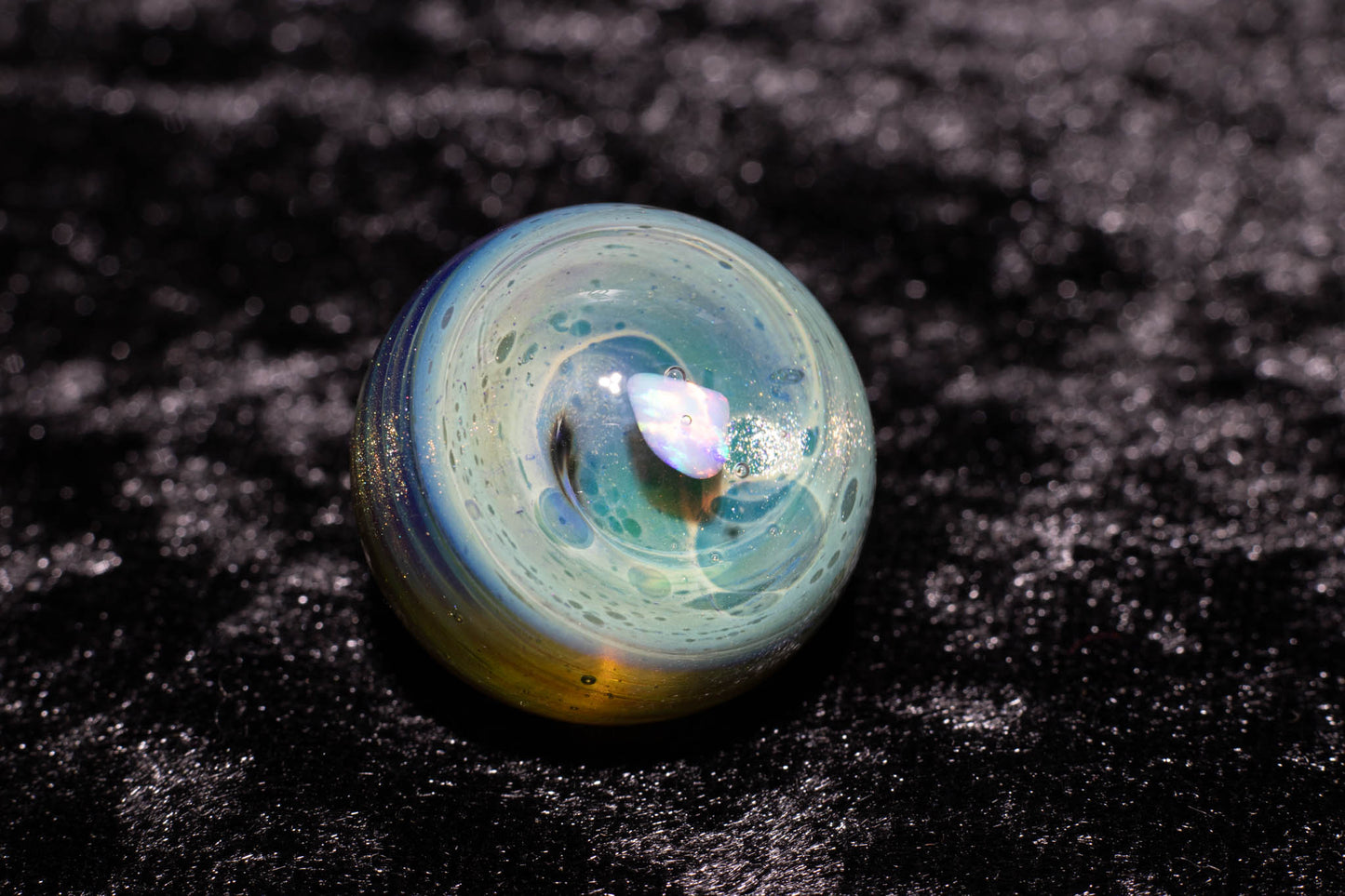 Encased Opal Glass Marble Set | 25mm Glass Marbles | Handblown Borosilicate Glass | Collectible Functional Glass