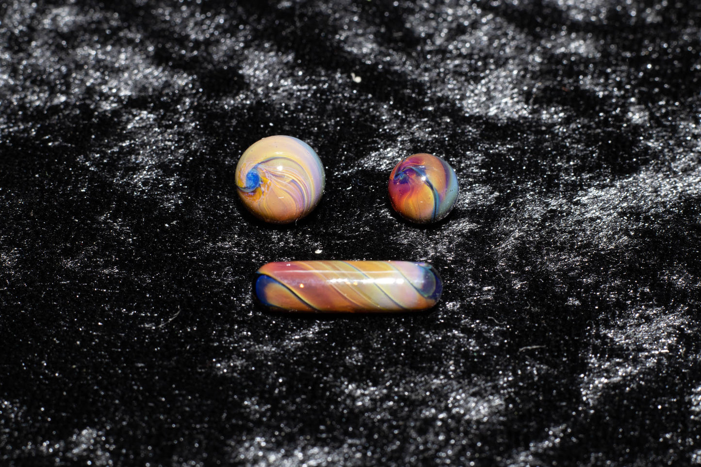 Encased Opal Glass Marble Set | 25mm Glass Marbles | Handblown Borosilicate Glass | Collectible Functional Glass
