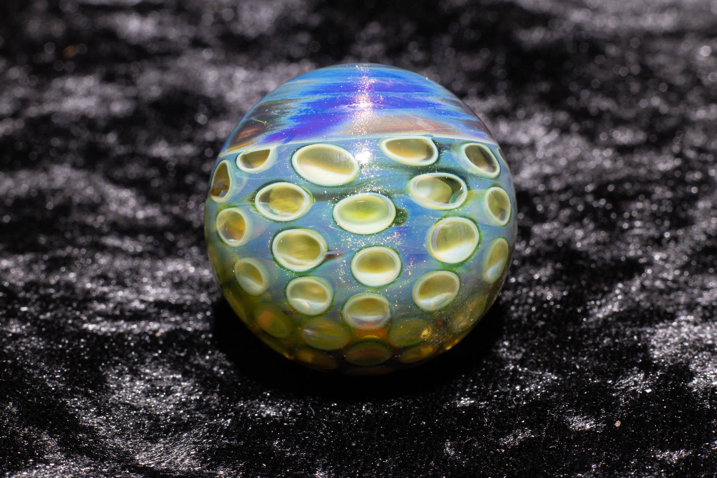 Large Honeycomb Display Marble | Glass Honeycomb Marble | Hider Marbles | Big Borosilicate Glass Marbles
