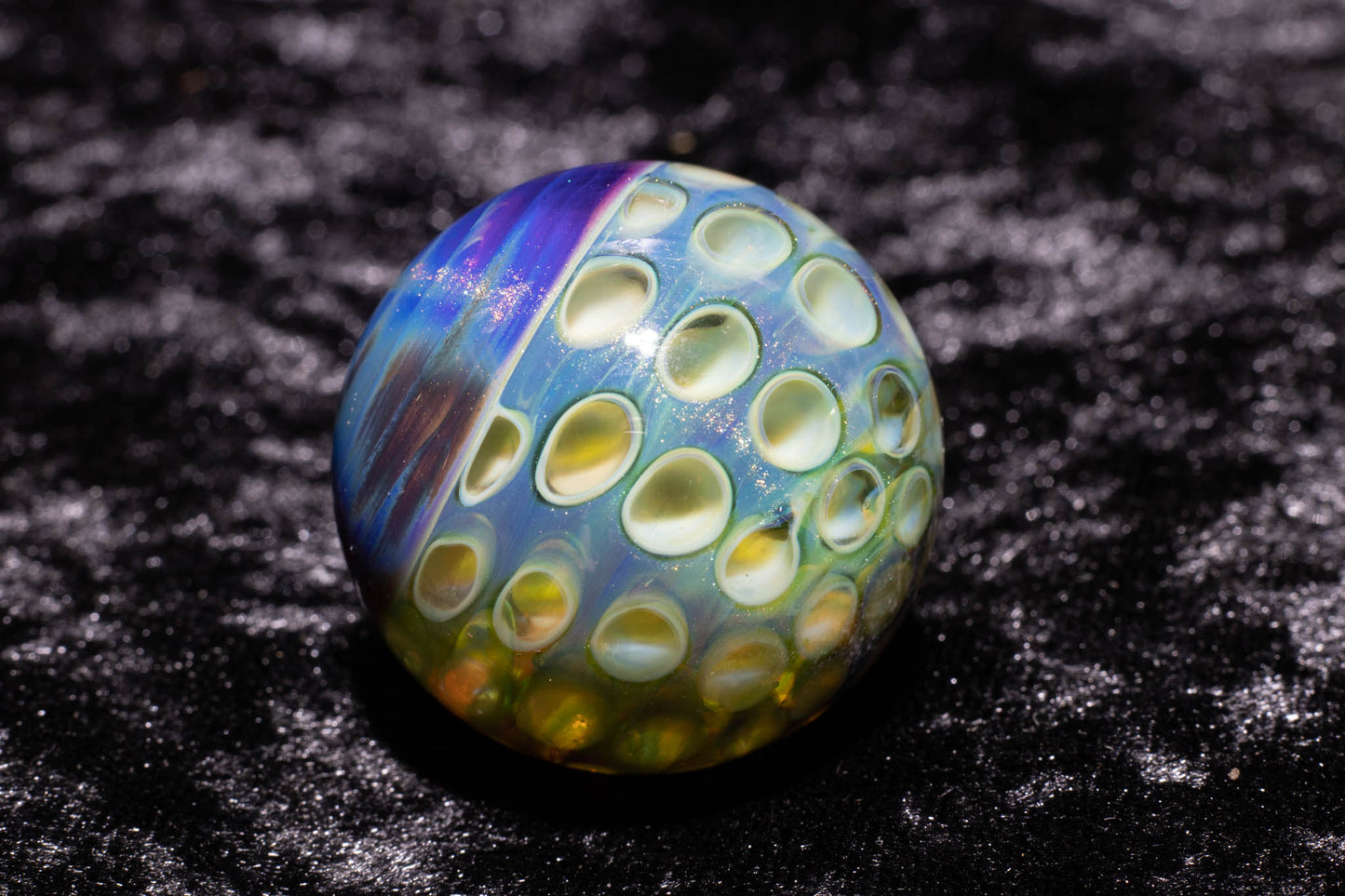 Large Honeycomb Display Marble | Glass Honeycomb Marble | Hider Marbles | Big Borosilicate Glass Marbles