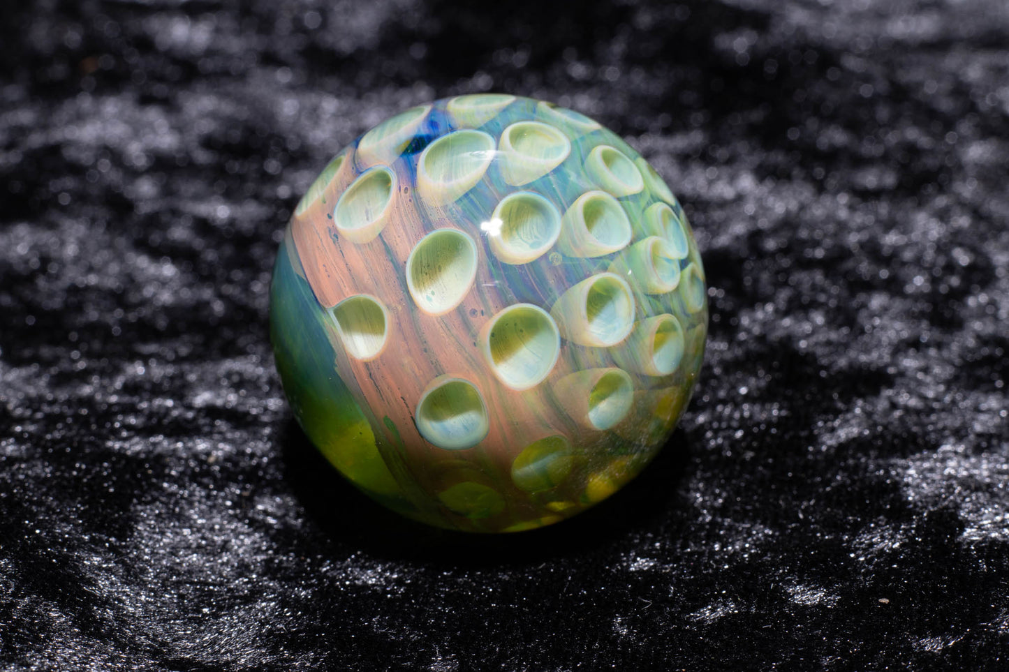 Large Honeycomb Display Marble | Glass Honeycomb Marble | Hider Marbles | Big Borosilicate Glass Marbles