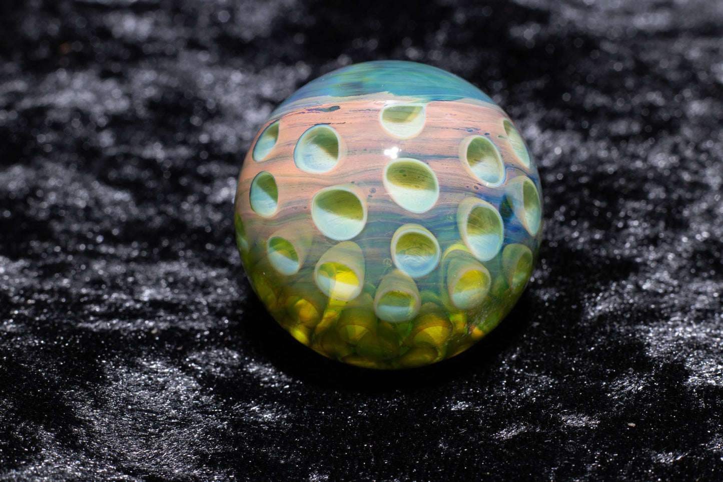 Large Honeycomb Display Marble | Glass Honeycomb Marble | Hider Marbles | Big Borosilicate Glass Marbles
