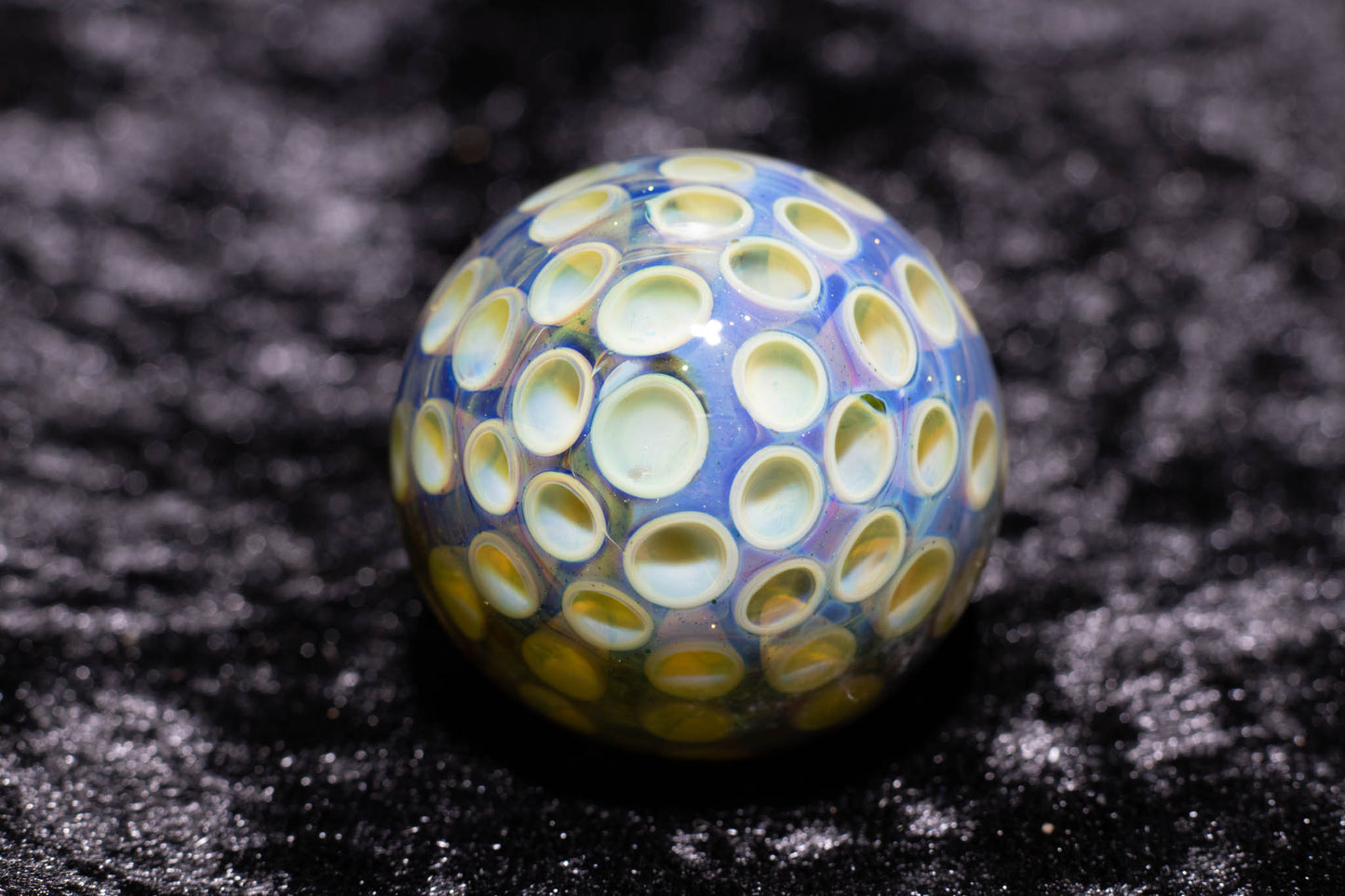 Large Honeycomb Display Marble | Glass Honeycomb Marble | Hider Marbles | Big Borosilicate Glass Marbles