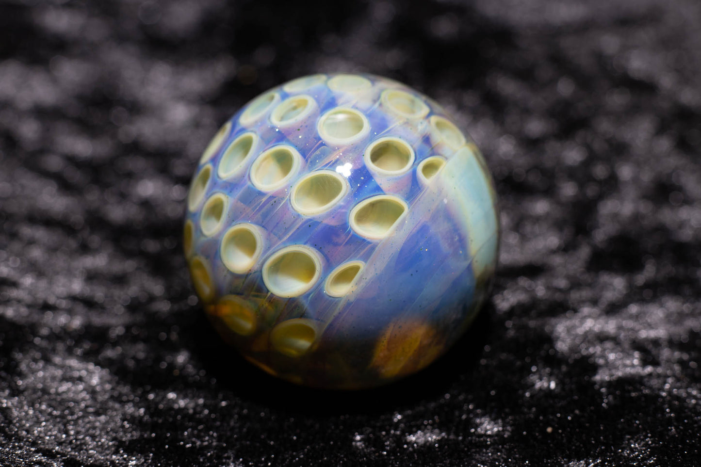 Large Honeycomb Display Marble | Glass Honeycomb Marble | Hider Marbles | Big Borosilicate Glass Marbles