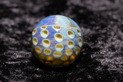 Large Honeycomb Display Marble | Glass Honeycomb Marble | Hider Marbles | Big Borosilicate Glass Marbles