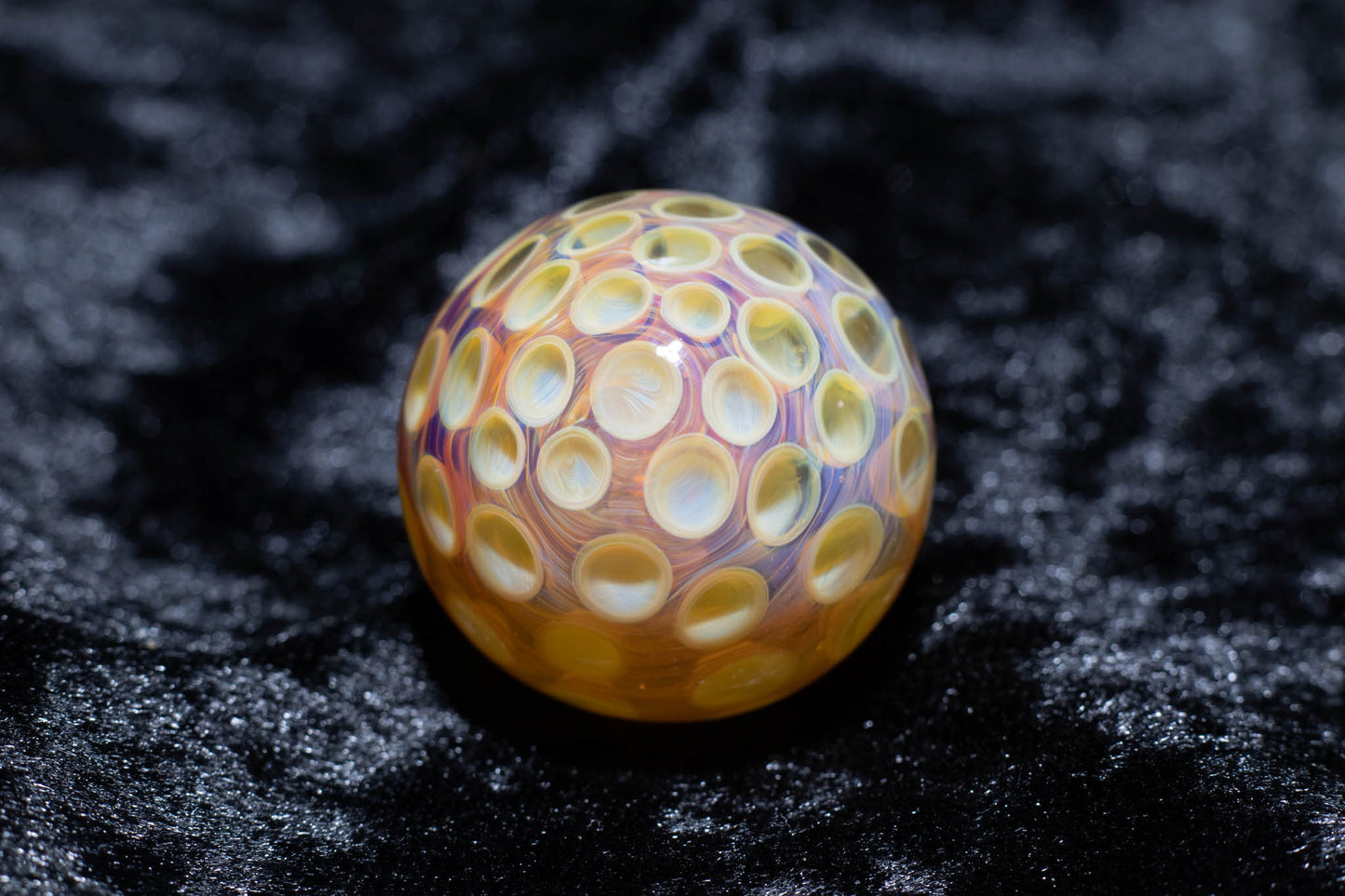 Large Honeycomb Display Marble | Glass Honeycomb Marble | Hider Marbles | Big Borosilicate Glass Marbles