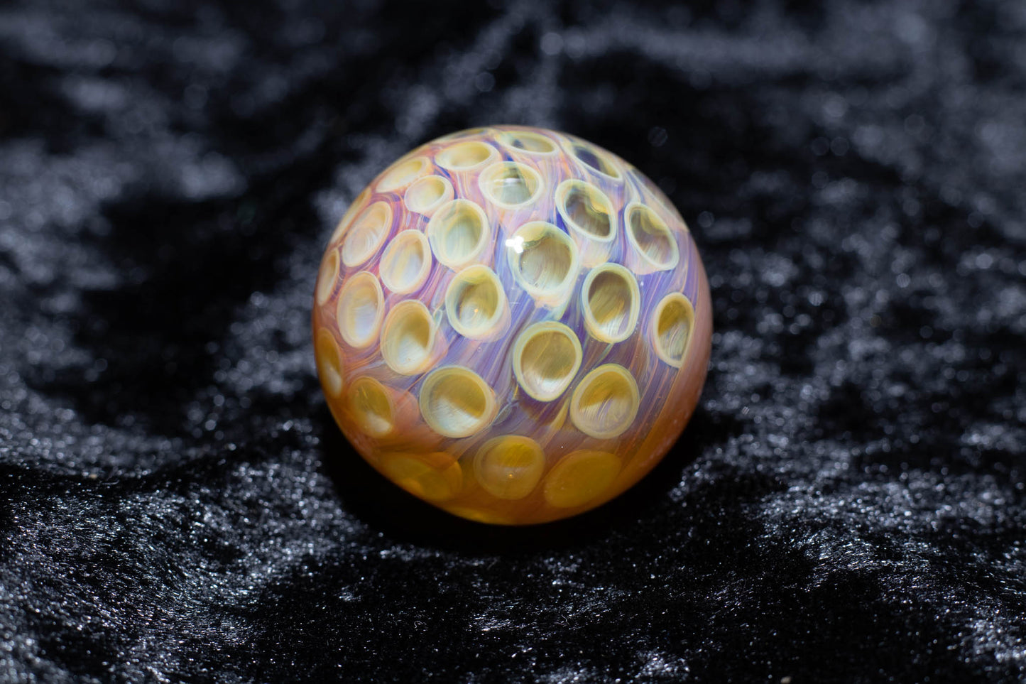 Large Honeycomb Display Marble | Glass Honeycomb Marble | Hider Marbles | Big Borosilicate Glass Marbles