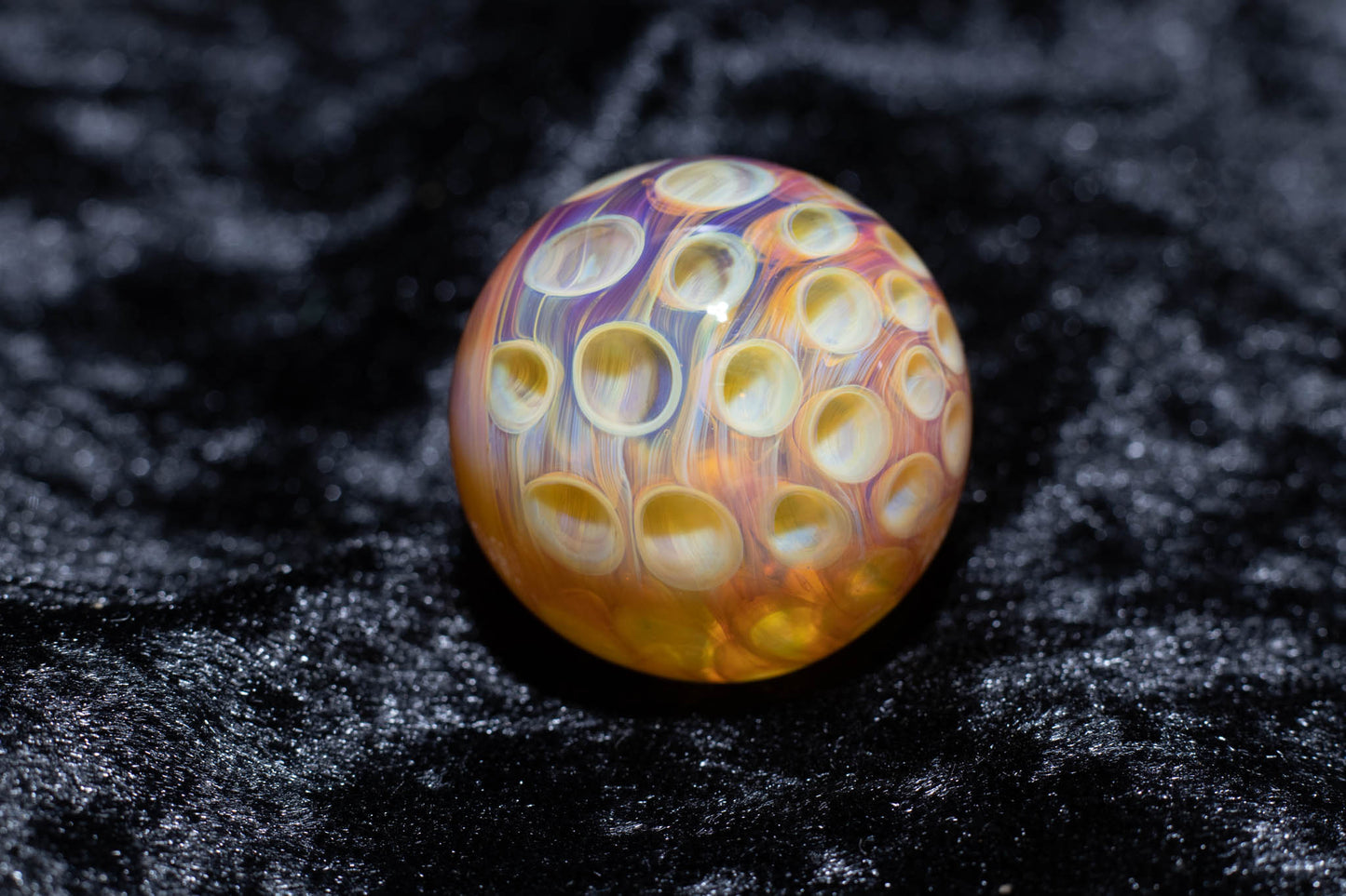 Large Honeycomb Display Marble | Glass Honeycomb Marble | Hider Marbles | Big Borosilicate Glass Marbles