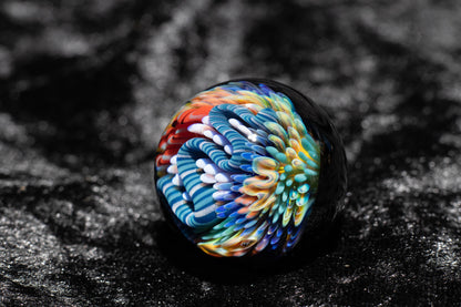 Large Coral Reef Display Marble | Glass Ocean Marble | Hider Marbles | Big Borosilicate Glass Marbles