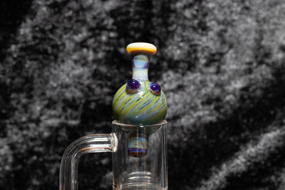 Heady Glass Top | 20-25mm Quartz Fit | Heady Bubble Cap | Functional Glass Piece