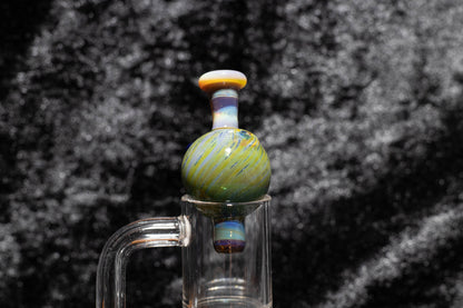 Heady Glass Top | 20-25mm Quartz Fit | Heady Bubble Cap | Functional Glass Piece