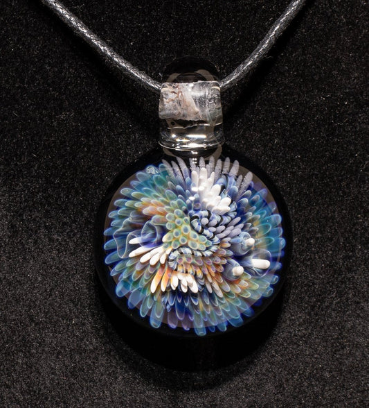 Coral Reef Pendant | Borosilicate Glass Ocean Jewelry | Beach Accessories | Sea Glass Necklace