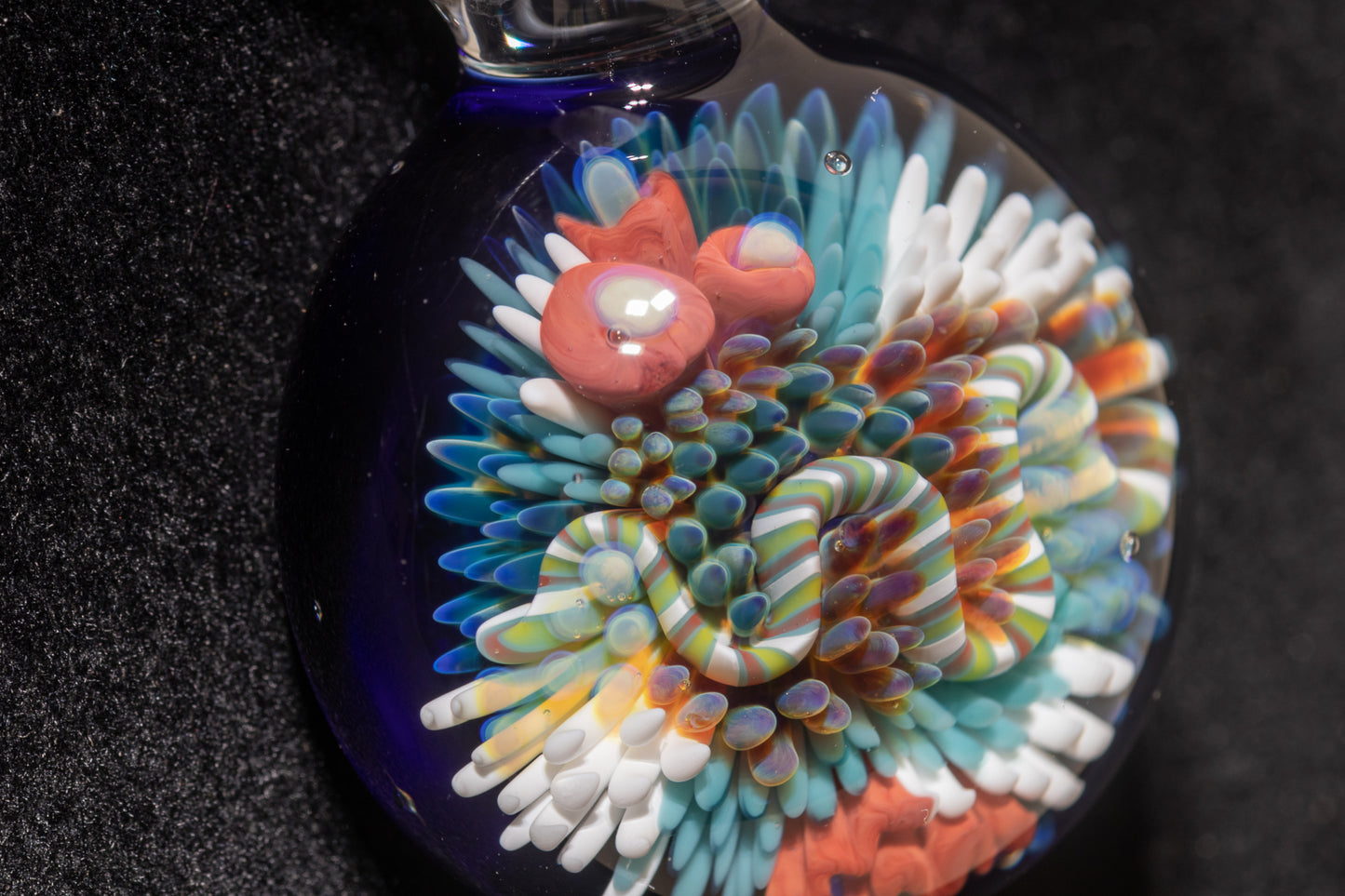 Coral Reef Pendant | Borosilicate Glass Ocean Jewelry | Beach Accessories | Sea Glass Necklace