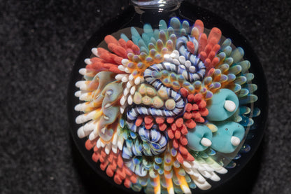 Coral Reef Pendant | Borosilicate Glass Ocean Jewelry | Beach Accessories | Sea Glass Necklace