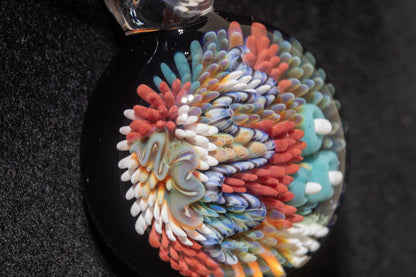 Coral Reef Pendant | Borosilicate Glass Ocean Jewelry | Beach Accessories | Sea Glass Necklace