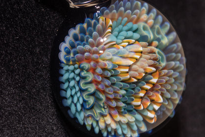 Coral Reef Pendant | Borosilicate Glass Ocean Jewelry | Beach Accessories | Sea Glass Necklace