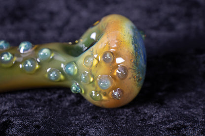 Rainbow Glass Pipe | Thick Borosilicate Spoon | Handmade Pipe | Rainbow Glass Smoking Pipe