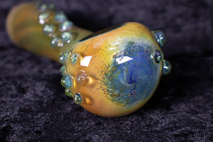 Rainbow Glass Pipe | Thick Borosilicate Spoon | Handmade Pipe | Rainbow Glass Smoking Pipe