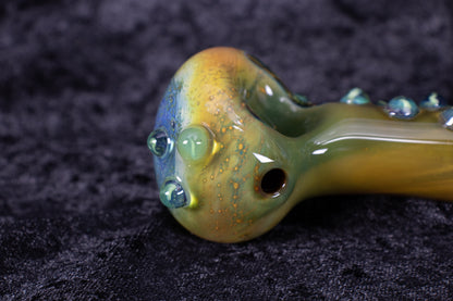 Rainbow Glass Pipe | Thick Borosilicate Spoon | Handmade Pipe | Rainbow Glass Smoking Pipe