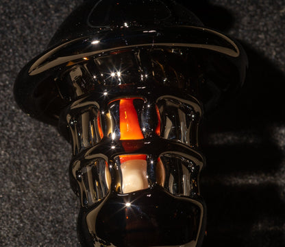 Ship Lantern Glass Pendant | Handmade Victorian Street Lamp | Glass Candle Necklace Old Antique style Jewelry | Sculpted Art Flame Pendants