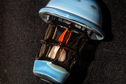 Ship Lantern Glass Pendant | Handmade Victorian Street Lamp | Glass Candle Necklace Old Antique style Jewelry | Sculpted Art Flame Pendants