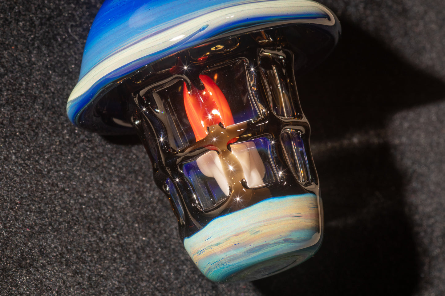 Ship Lantern Glass Pendant | Handmade Victorian Street Lamp | Glass Candle Necklace Old Antique style Jewelry | Sculpted Art Flame Pendants