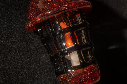 Ship Lantern Glass Pendant | Handmade Victorian Street Lamp | Glass Candle Necklace Old Antique style Jewelry | Sculpted Art Flame Pendants