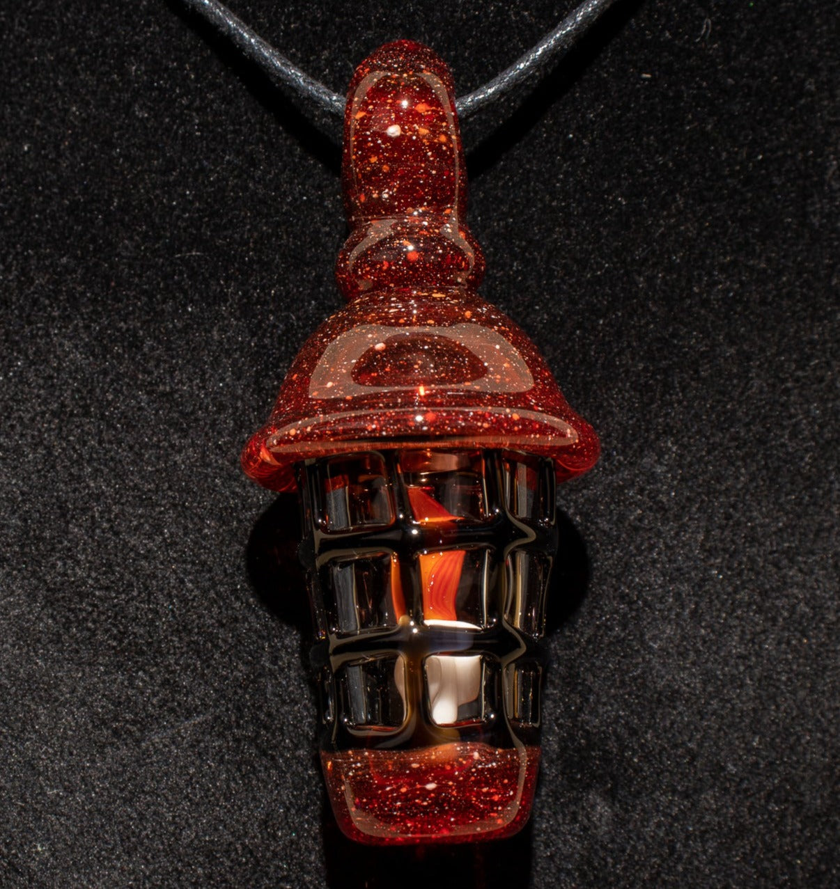 Ship Lantern Glass Pendant | Handmade Victorian Street Lamp | Glass Candle Necklace Old Antique style Jewelry | Sculpted Art Flame Pendants