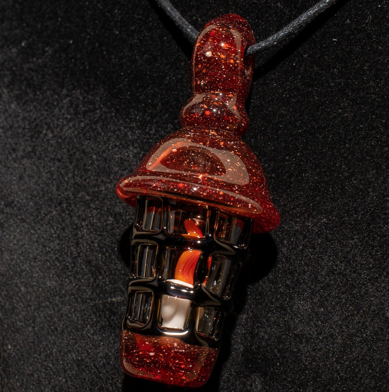 Ship Lantern Glass Pendant | Handmade Victorian Street Lamp | Glass Candle Necklace Old Antique style Jewelry | Sculpted Art Flame Pendants