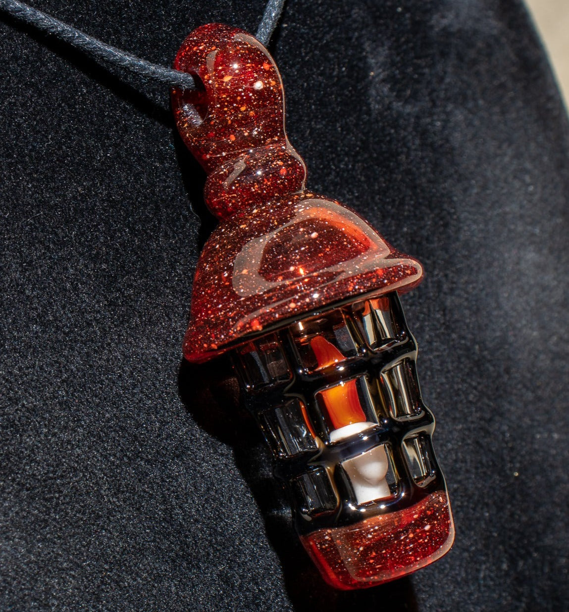 Ship Lantern Glass Pendant | Handmade Victorian Street Lamp | Glass Candle Necklace Old Antique style Jewelry | Sculpted Art Flame Pendants