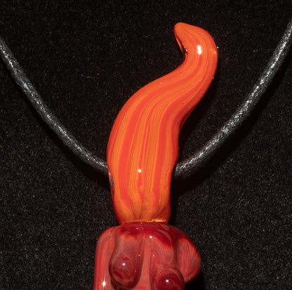 Candle Pendant | Sculpted Glass Flame Necklace | Everlasting Glass Fire Jewelry | Candle Jewelry | Glass Victorian Art | Gothic Necklace