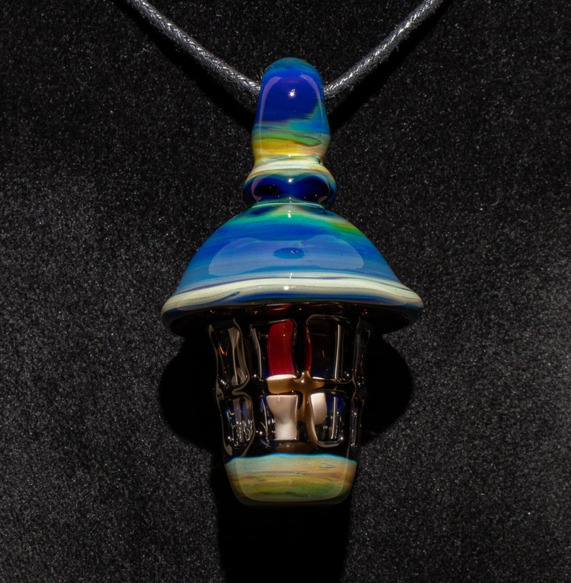 Ship Lantern Glass Pendant | Handmade Victorian Street Lamp | Glass Candle Necklace Old Antique style Jewelry | Sculpted Art Flame Pendants