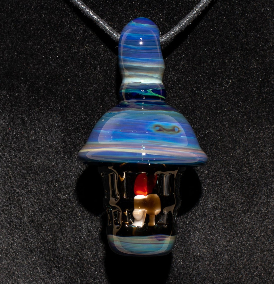 Ship Lantern Glass Pendant | Handmade Victorian Street Lamp | Glass Candle Necklace Old Antique style Jewelry | Sculpted Art Flame Pendants