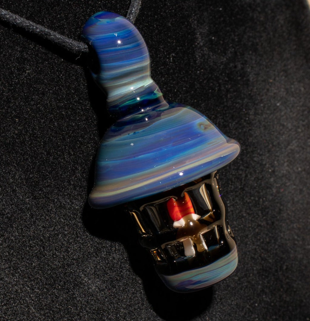 Ship Lantern Glass Pendant | Handmade Victorian Street Lamp | Glass Candle Necklace Old Antique style Jewelry | Sculpted Art Flame Pendants