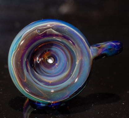 14mm Glass Slide | Silver & Gold Fumed Galaxy | Heady Colored Functional Glass Slide