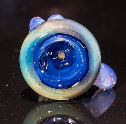 14mm Glass Slide | Silver & Gold Fumed Galaxy | Heady Colored Functional Glass Slide