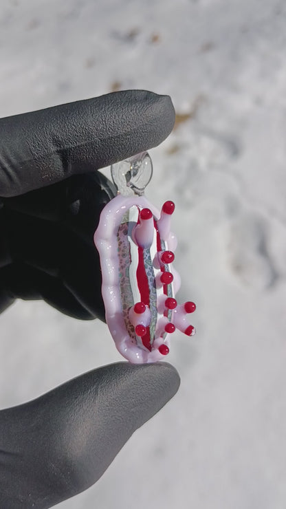 Colorful Glass Sea Slug | Nudibranch Ocean Pendant | Reef Inspired Borosilicate Necklace | Beachy Festival Jewelry