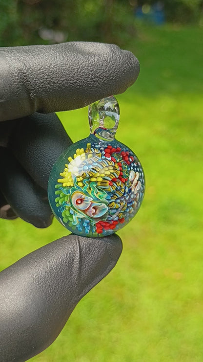 Coral Reef Glass Pendant Necklace | Handblown Borosilicate Ocean Jewelry | Beach & Sea Inspired Gift