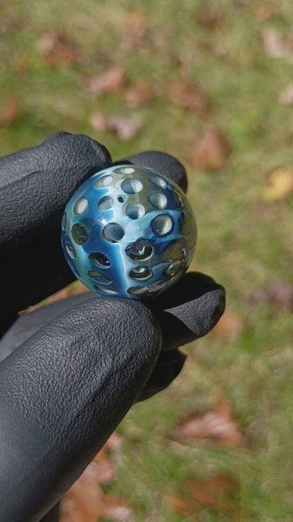 Lotus Pod Glass Marble Set | 25mm Glass Marbles | Handblown Borosilicate Glass | Collectible Functional