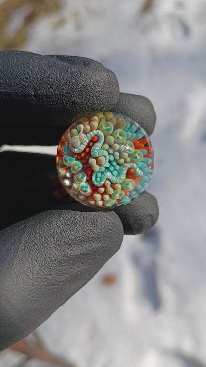 Coral Reef Glass Art Marble Set | Four Piece Ocean Inspired Borosilicate Work