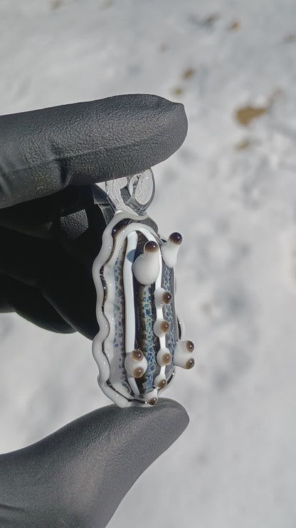 Handmade Glass Nudibranch Pendant | Borosilicate Sea Slug Jewelry | Coral Reef Ocean Necklace | Summer Lagoon Style