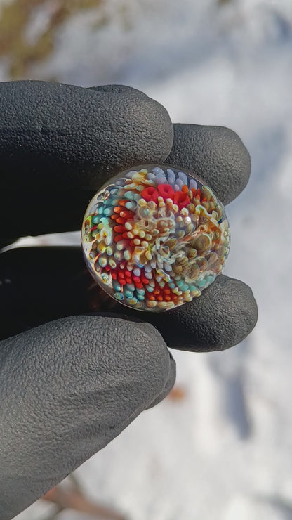 Undersea Inspired Glass Marble Set | 4-Piece Borosilicate Marble Collection