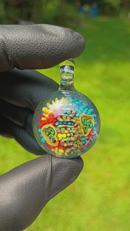 Coral Reef Glass Pendant Necklace | Handblown Borosilicate Ocean Jewelry | Beach & Sea Inspired Gift