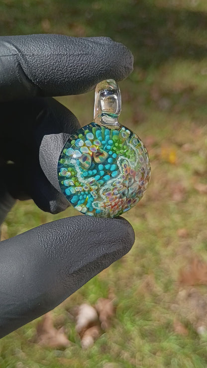 Coral Reef Glass Pendant Necklace | Handblown Borosilicate Ocean Jewelry | Beach & Sea Inspired Gift