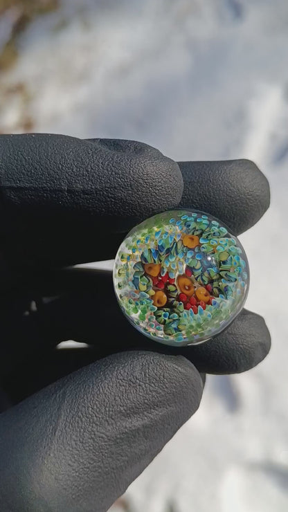 Coral Reef Display Marble Set | Four Piece Borosilicate Glass Art