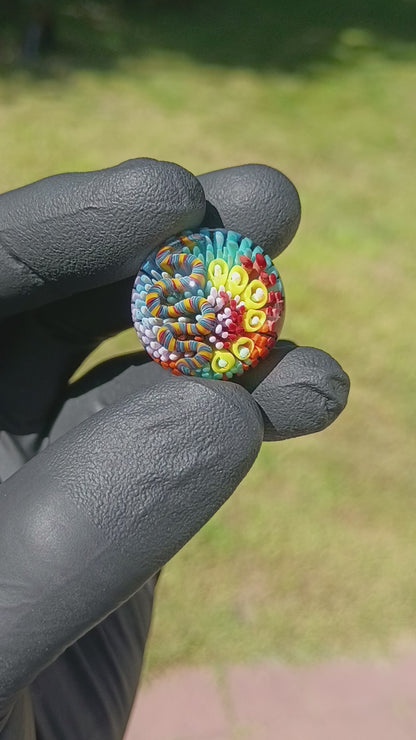 Coral Reef Glass Marble Set | 25mm Glass Marbles | Handblown Borosilicate Glass | Collectible Functional Glass