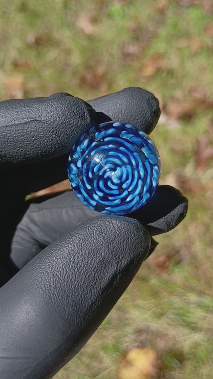 Dahlia Flower Marble Set | 25mm Handmade Glass Art Sphere with Matching Inserts | Collector Marble | Handblown Glass Decor