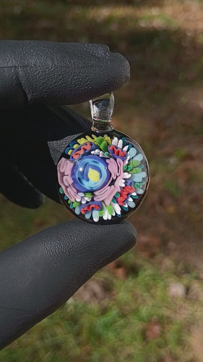 Animal Cell Glass Pendant | Handblown Microscope Biology Necklace | Science Teacher Gift Jewelry | Microscope Art Jewelry